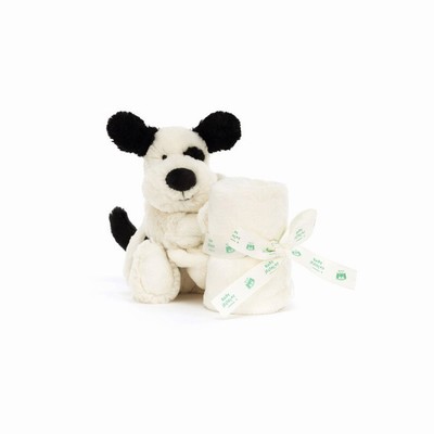 Jellycat Bashful Black & Cream Puppy Soothers Australia | 760594STM